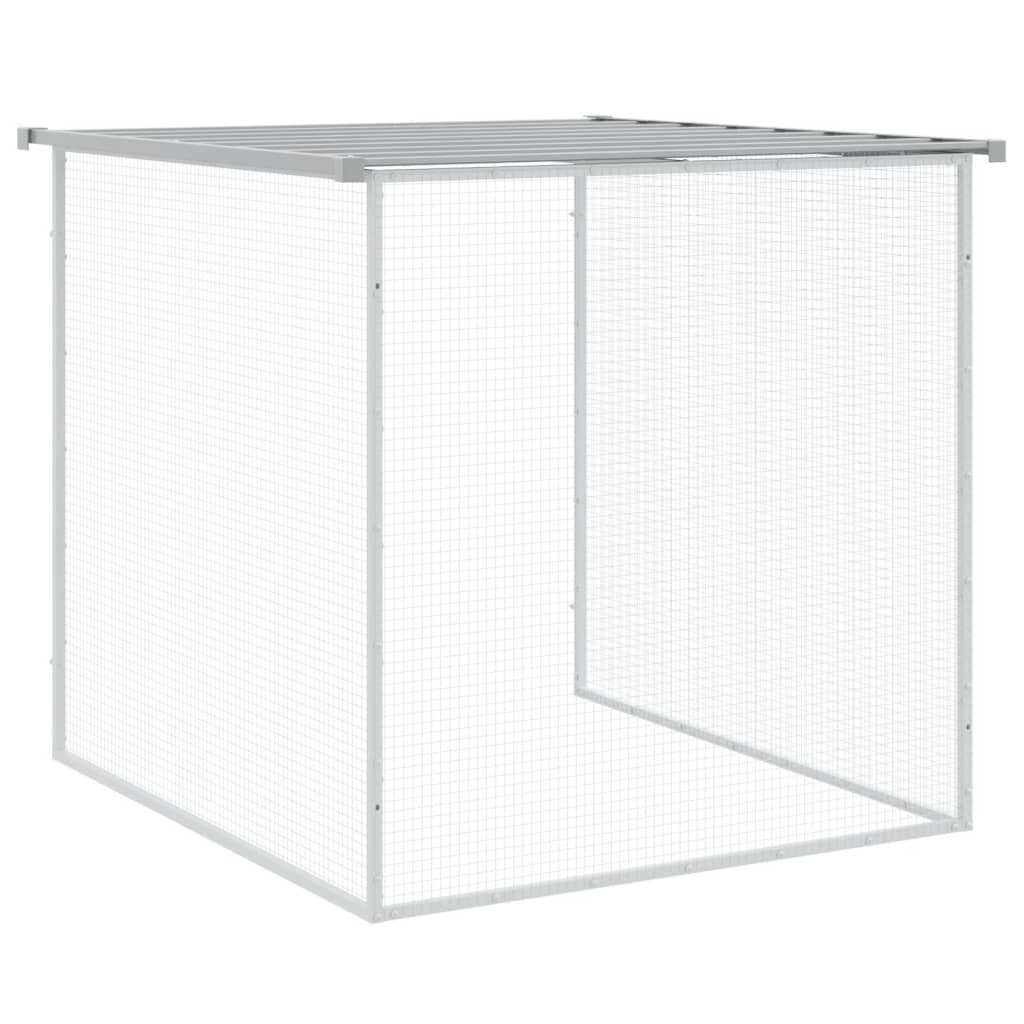 vidaXL Chicken Cage with Roof Metal Chicken Run Animal House Galvanized Steel