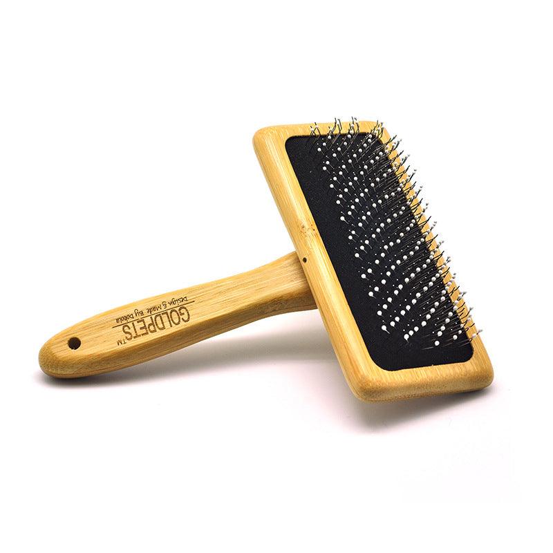 Luxury Bamboo Bliss Pet Grooming Air Cushion Needle Comb