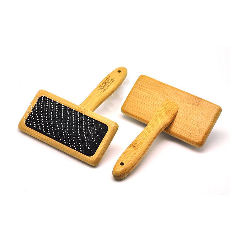 Luxury Bamboo Bliss Pet Grooming Air Cushion Needle Comb