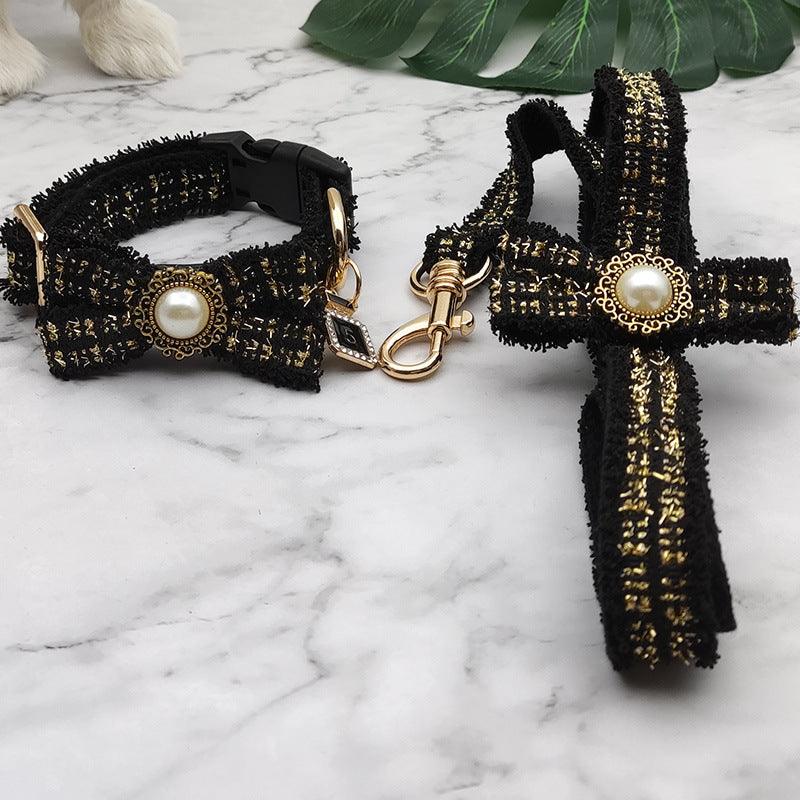 Striped Pet Collar Leash Set: Walk In Style With Your Furry Friend