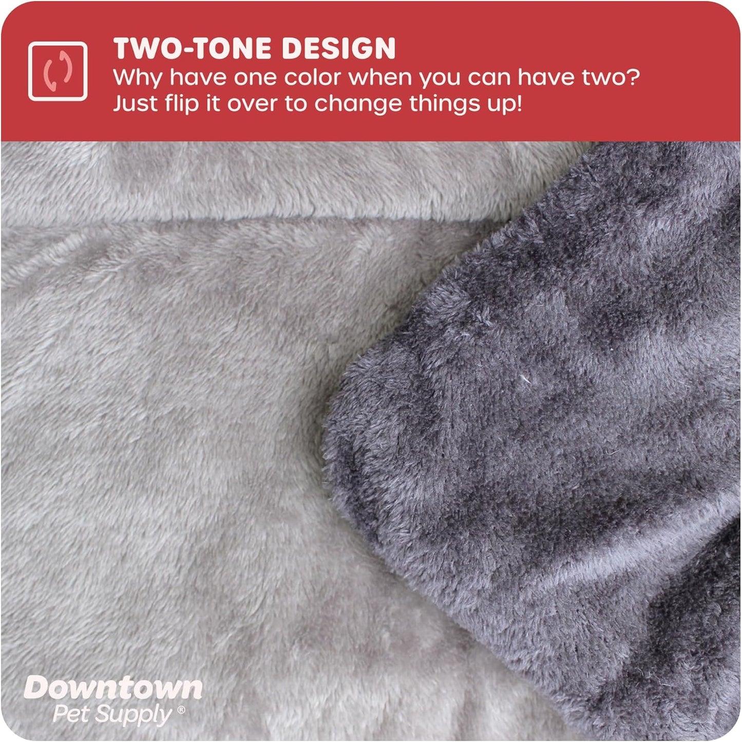 Medium Fleece Dog Crate Mat, Charcoal/Silver, 29 in X 20 In