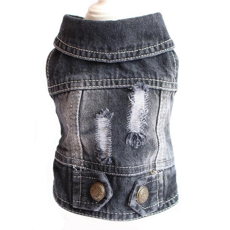 Stylish Denim Dog Jacket: Trendy Pet Fashion For Small Dogs